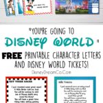 Free You re Going To Disney World Printable Letters And Tickets Disney Dream Co Disney Tickets Disney World Tickets Disney Trip Reveal