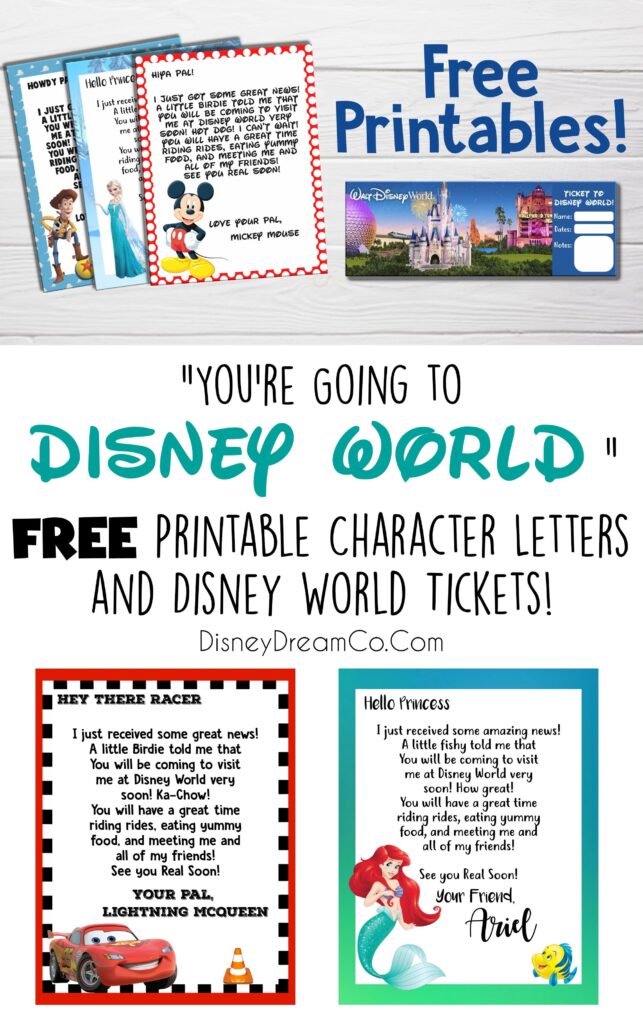 Free Printable Disney Surprise Letter Template