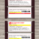 Gag Prescription Label Templates Emergency Chocolate Candy Bar Wrapper Template Label Templates