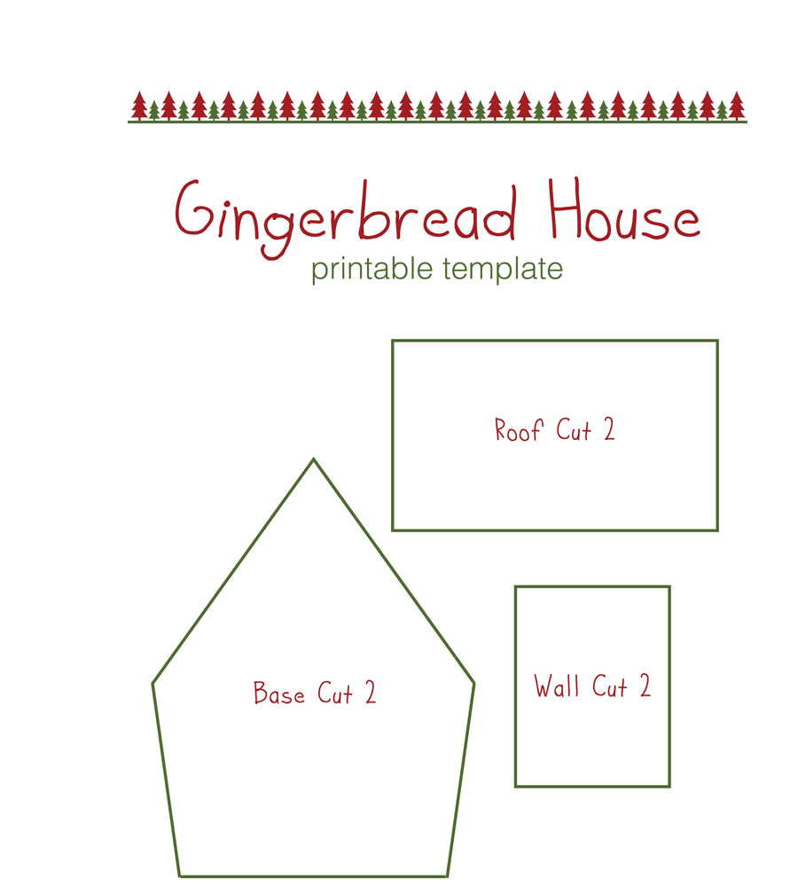 Printable Full Size Printable Gingerbread House Template