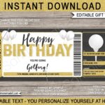 Golf Gift Certificate Template Voucher Ticket Pass Birthday Etsy de