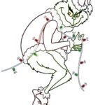 Grinch Outline Grinch Stealing Lights Grinch Christmas Christmas Drawing