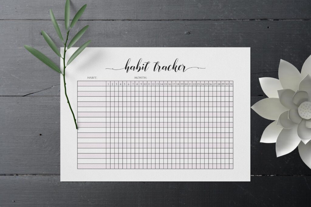 Habit Tracker Printable Habit Tracker B Grafik Von Aneta Design Creative Fabrica