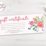 Hair Salon Gift Certificate Template Printable Editable Hair Etsy de