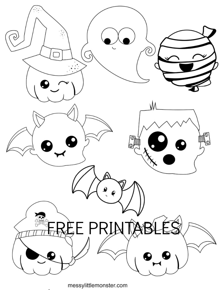 Halloween Colouring Pages For Kids Messy Little Monster