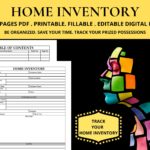 Home Inventory Checklist Template Home Contents Insurance Etsy sterreich