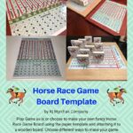 Horse Race Board Game Template Etsy Horse Race Game Board Game Template Board Games