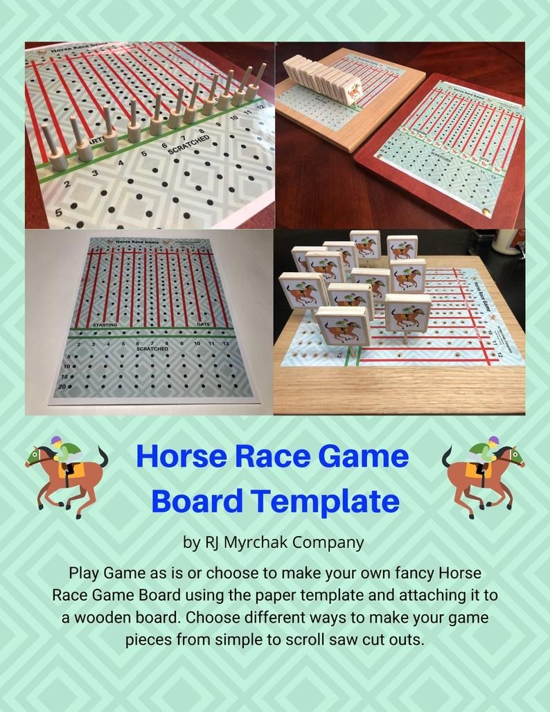 free-printable-horse-race-game-board-template-fillable-form-2023
