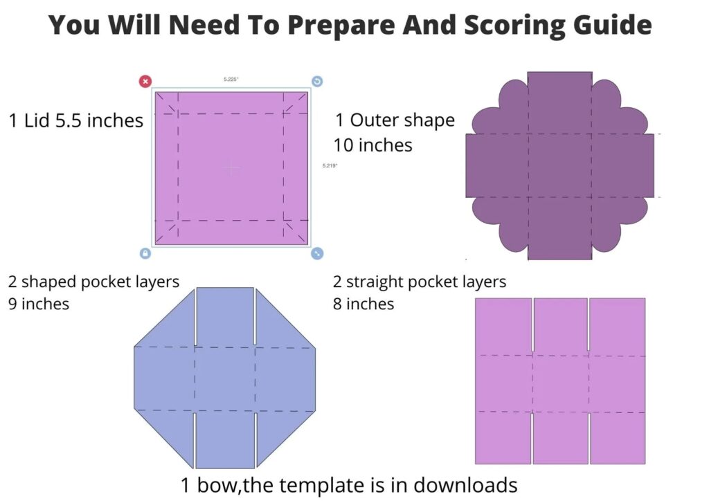 Printable Exploding Box Template 12x12