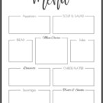 How To Plan The Menu For Your Party Pretty Printable Menu Planner