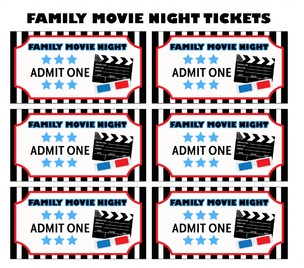 Free Printable Movie Tickets Template