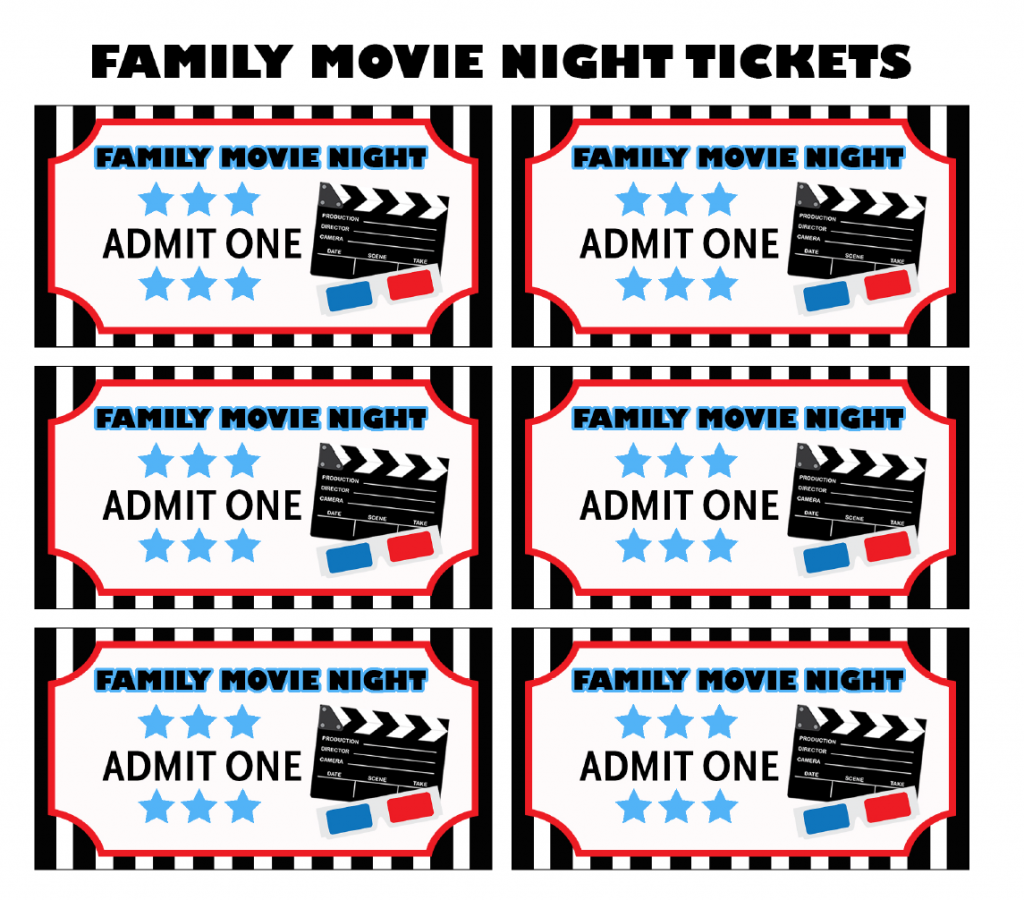 Free Printable Movie Ticket Template