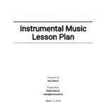 Instrumental Music Lesson Plan Template Google Docs Word Apple Pages PDF Template
