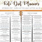 Keto Diet Planner Weight Loss Tracker Ketogenic Diet Low Etsy de