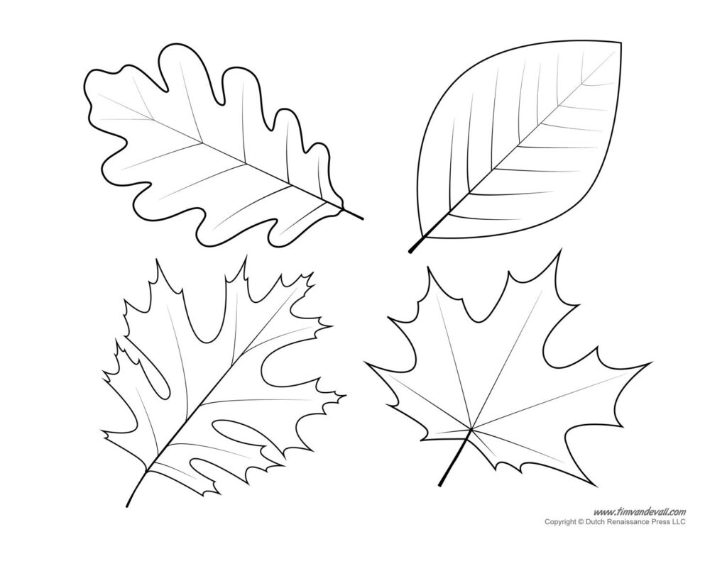 Fall Leaves Template Free Printable Fillable Form 2023