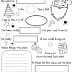 Letter To Santa Fill in Coloring Page FREE PRINTABLE