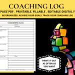 Life Coach Log Life Coaching Session Template Life Coaching Etsy de