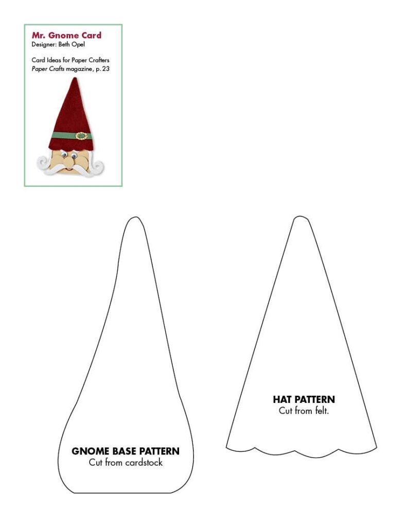 LIL GNOME Gnome Patterns Gnomes Printable Sewing Patterns