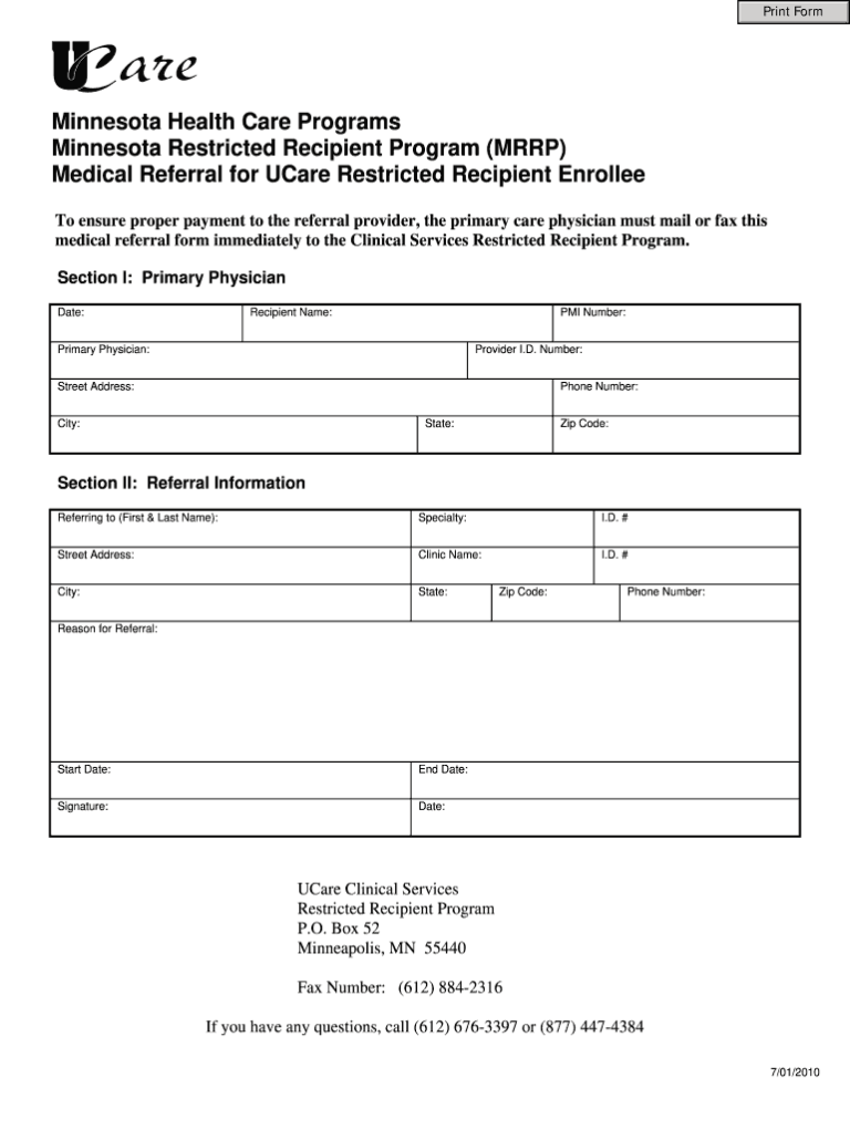 Printable Medical Referral Form Template Fillable Form 2023 8276