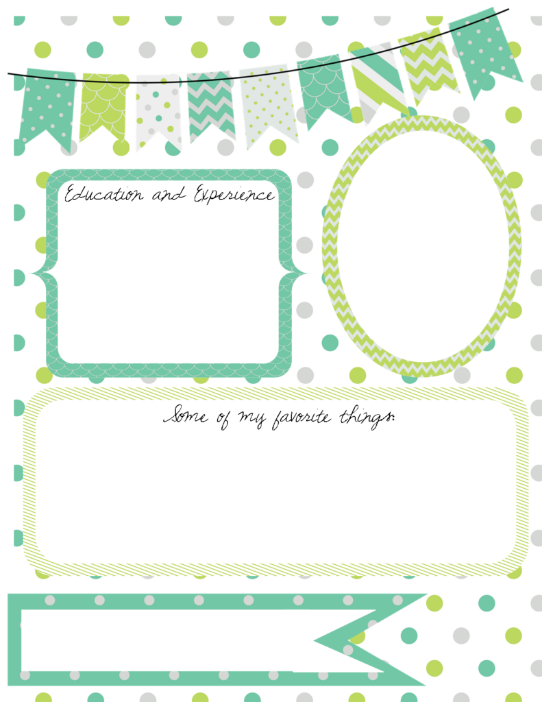 Free Printable Meet The Teacher Template