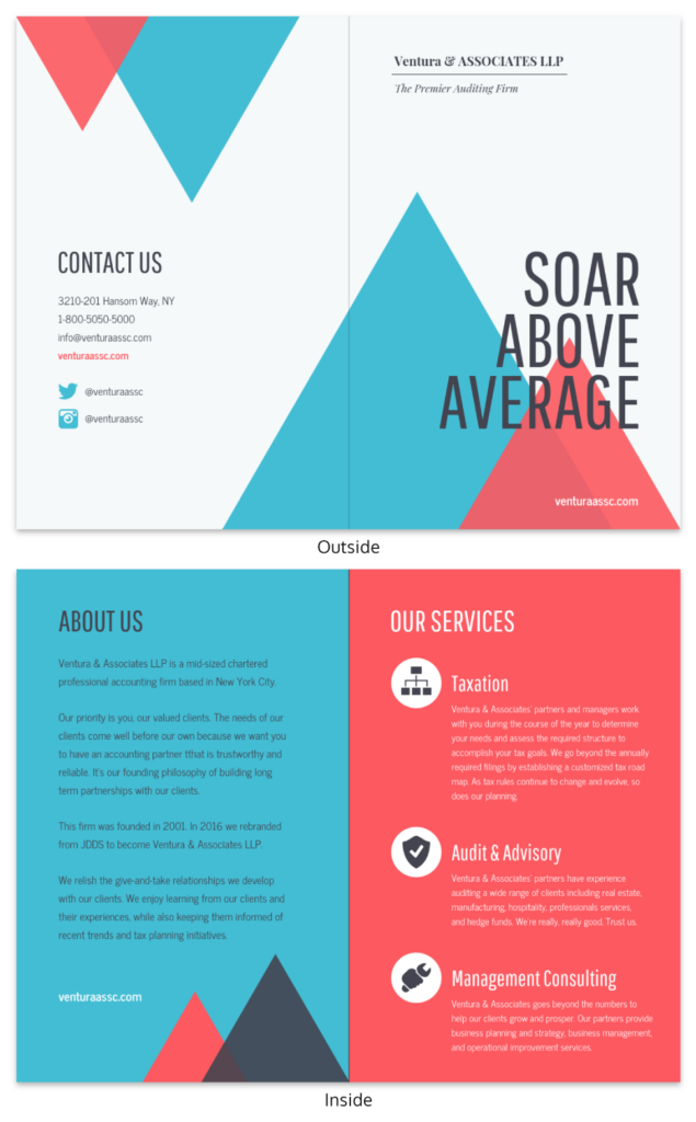 Modern Marketing Bi Fold Brochure Template