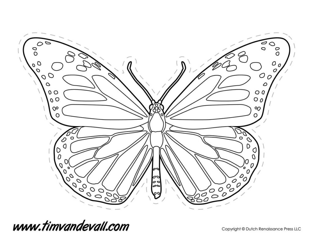 Monarch Butterfly Template Printable