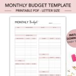 Monthly Budget Template Budget Planner Monthly Budget Etsy de