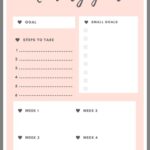 Monthly Goals Template Planner Printables Free Goal Planner Printable Printable Planner