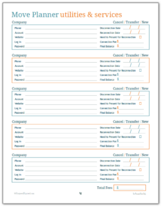 Move Planner Printables To Help Make Your Move Easier - Fillable Form 2025