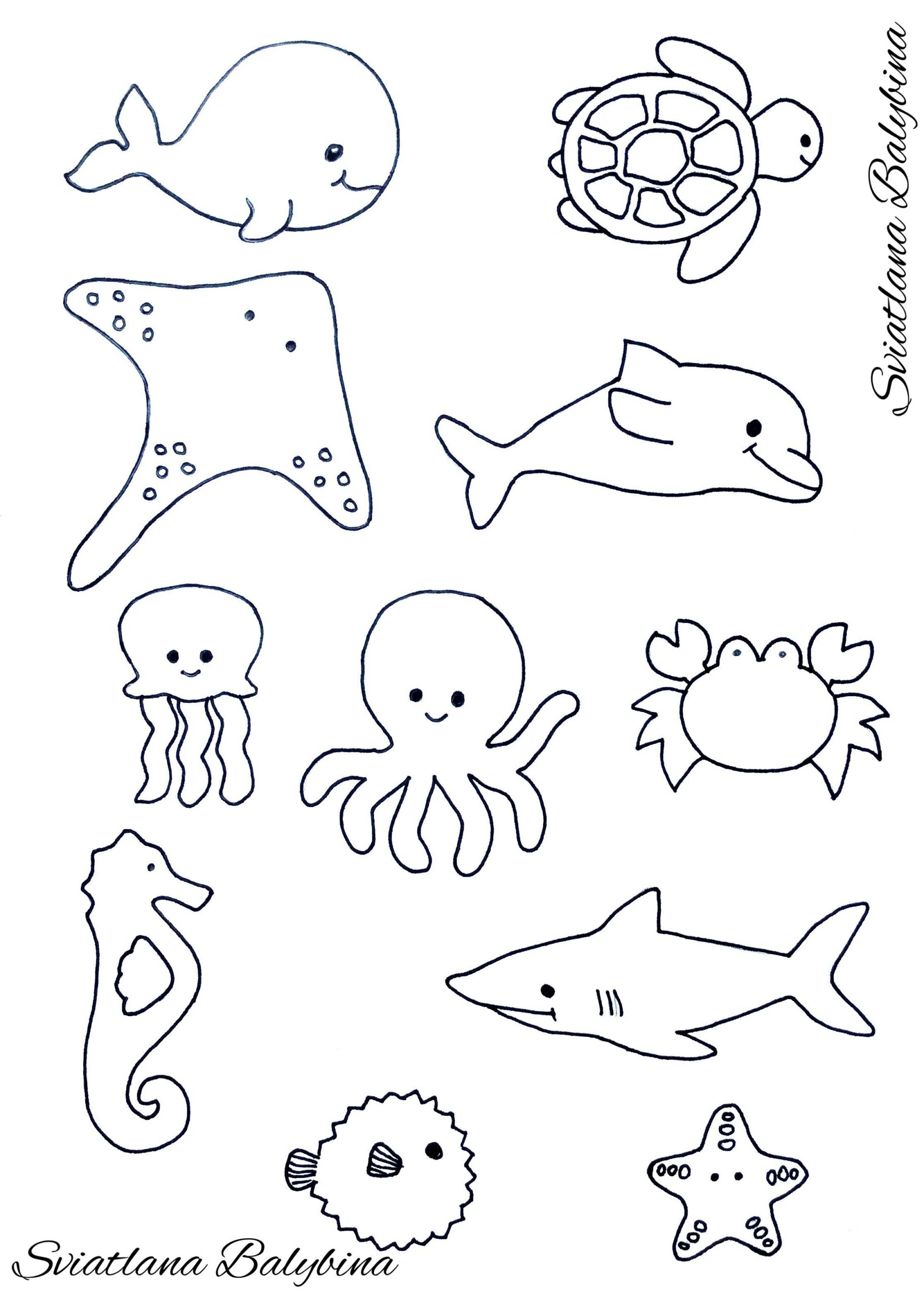 Ocean Animals Sea Animals Template Sea Animal Crafts Animal Templates Animal Crafts For Kids