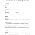 Office Cleaning Contract Free Printable Office Cleaning Contract Fill Out Sign Online DocHub