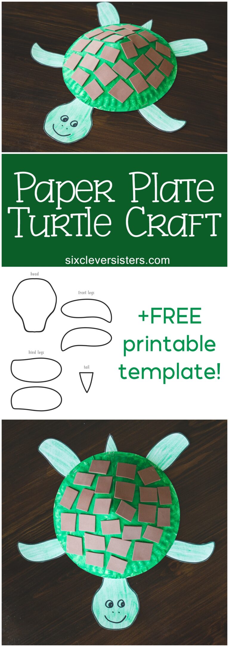 Paper Plate Turtle Craft For Kids Free Printable Template Six Clever Paper Plate Turtle Craft For Kids Free Printable Template Six Clever