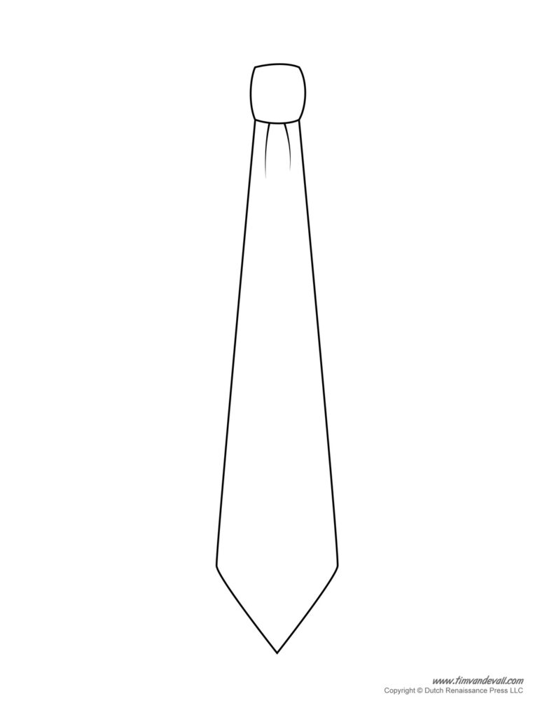 Free Printable Tie Template