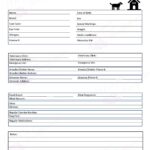 Pet Information Sheet dog Care Sheet Dogcare Business Dog Etsy Pet Grooming Business Dog Daycare Business Dog Care