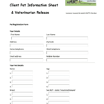 Pet Information Sheet Pdf Fill Online Printable Fillable Blank PdfFiller