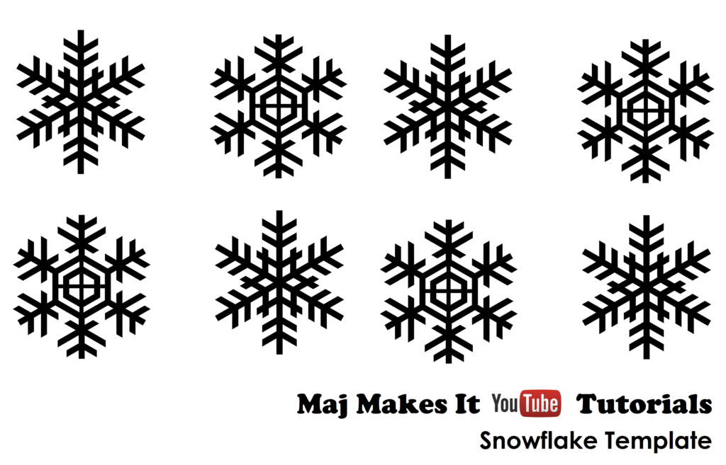 Printable Snowflake Piping Template