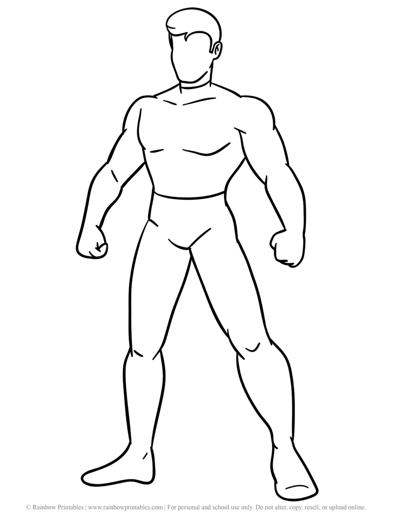 Printable Superhero Template