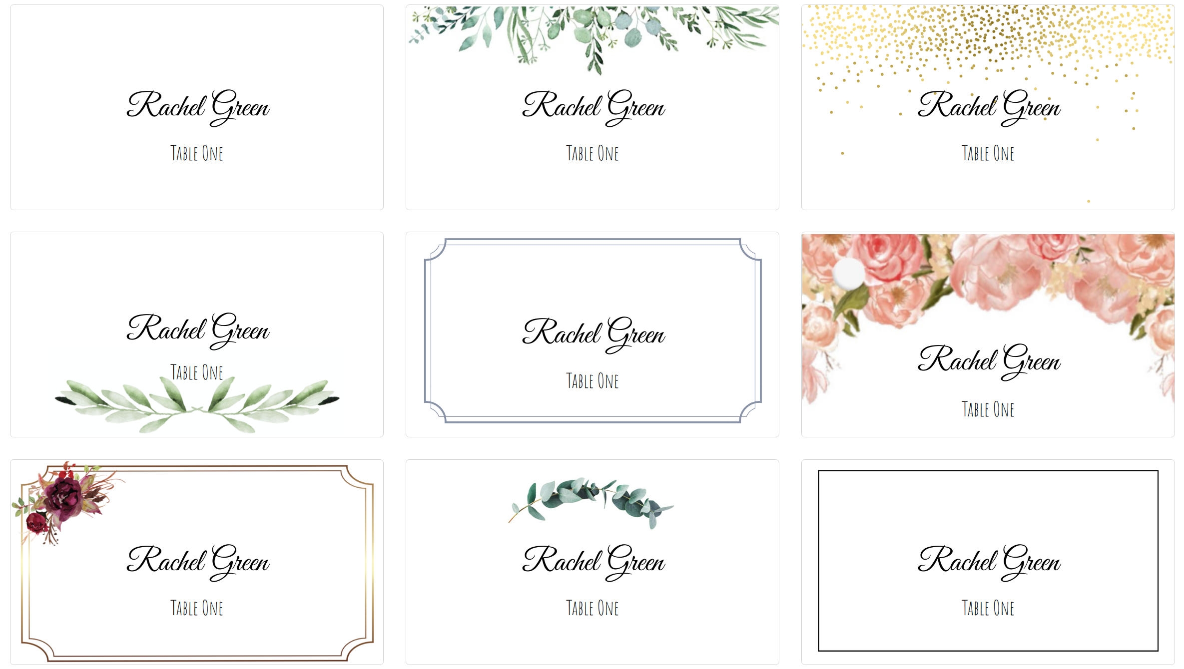 Place Card Me A Free And Easy Printable Place Card Maker For Weddings Holidays Or Anything Else