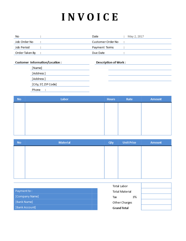 Plumbing Invoice Download This Plumbing Invoice Template And After Downloading You Will Be Able To Ch Invoice Template Word Invoice Example Printable Invoice