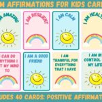 Positive Affirmation Cards For Kids 40 Affirmations Etsy de