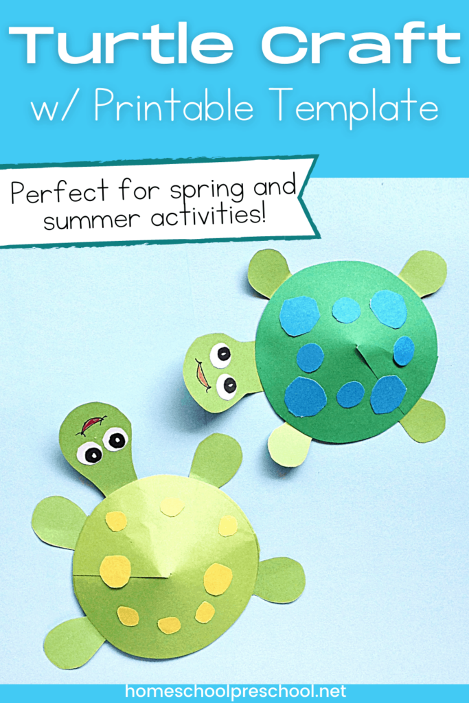 Preschool Turtle Craft With Free Printable Template