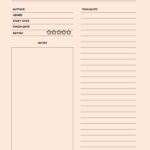 Printable Blank Reading Log Template PDF Reading Tracker