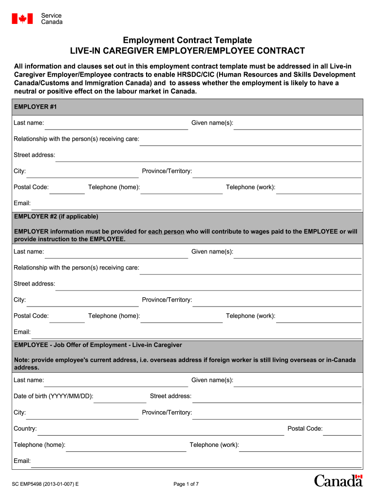 Printable Caregiver Contract Fill Out Sign Online DocHub