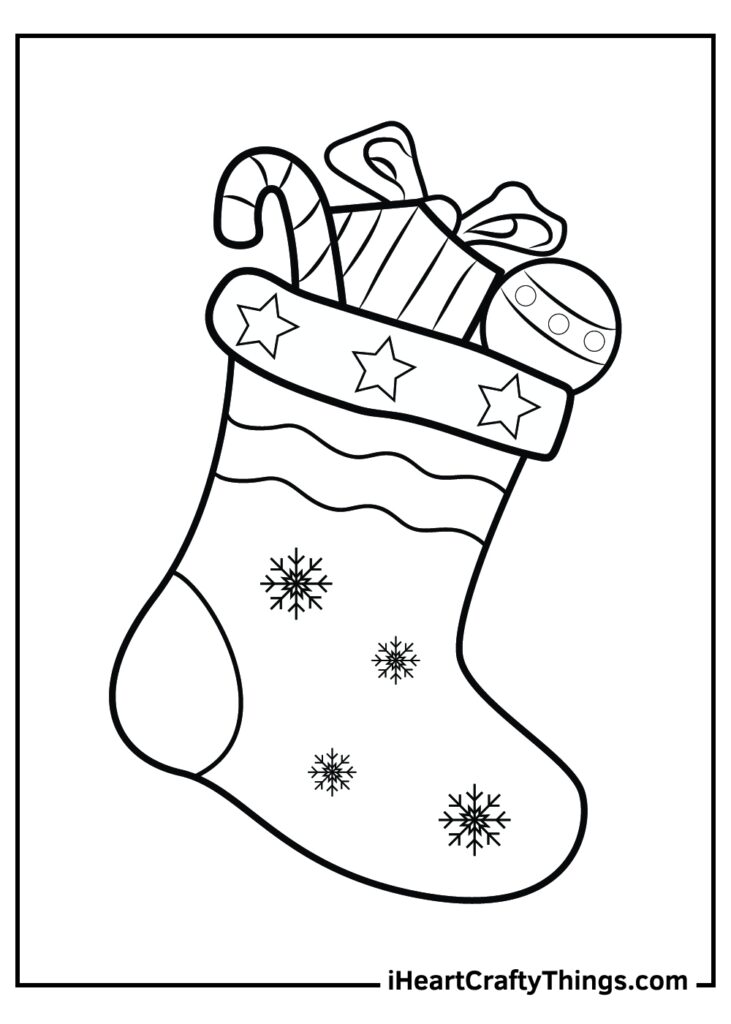 Printable Christmas Stocking Coloring Pages Updated 2023 
