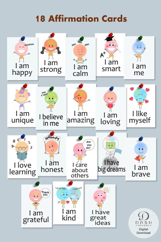Positive Affirmations For Kids-printable