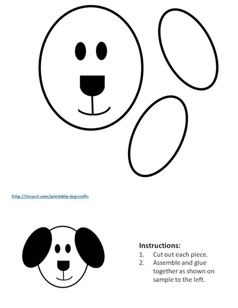 Printable Dog Patterns With Simple Shapes For Kids Crafts FeltMagnet