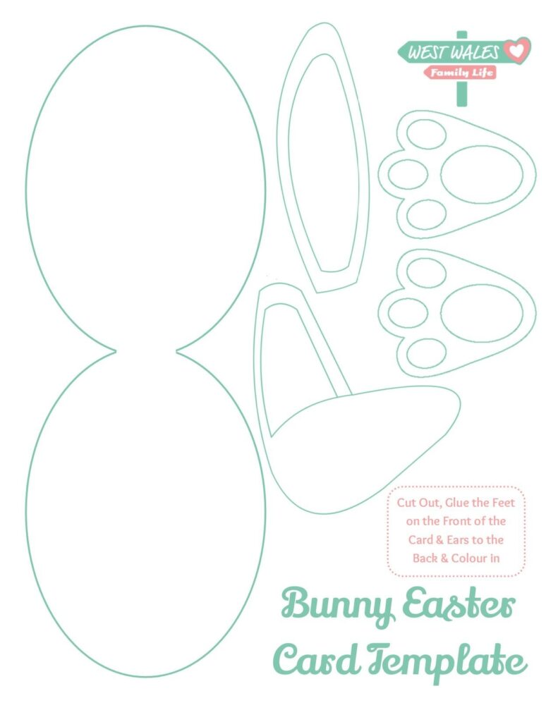Printable Easter Bunny Card Template