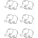 Printable Elephant Templates Elephant Shapes For Kids