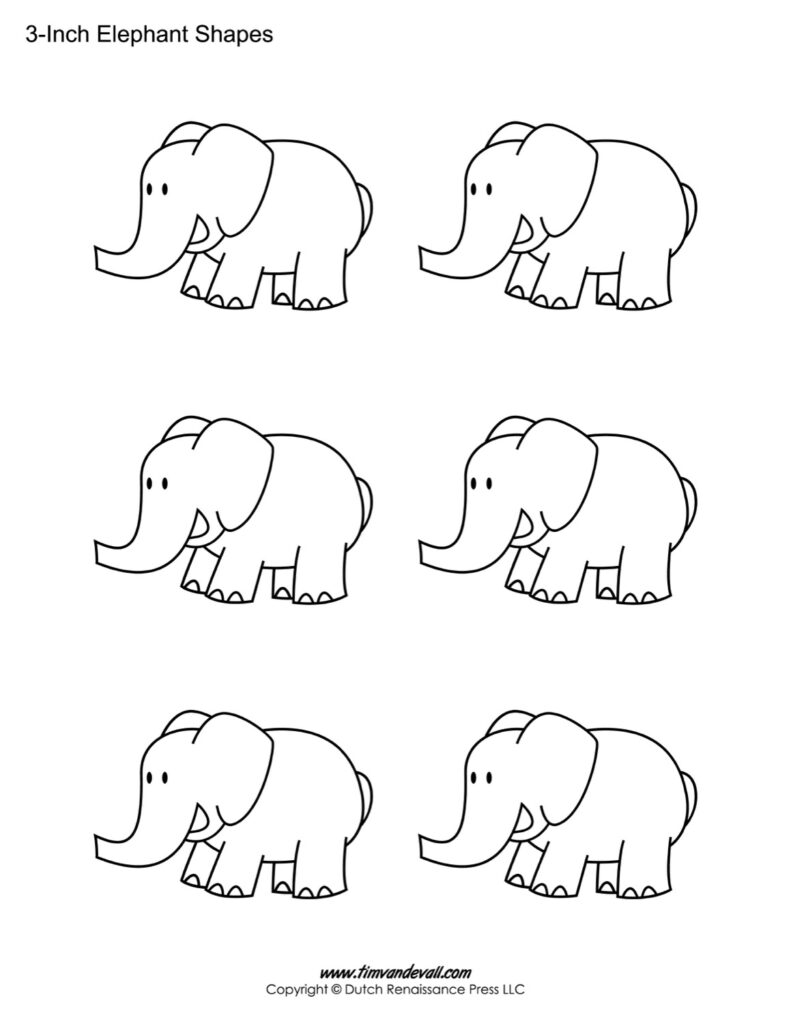 Printable Elephant Template