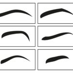 Printable Eyebrow Stencil Template Eyebrow Stencil Eyebrow Template Eyebrows